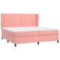 vidaXL Cama box spring con colchón terciopelo rosa 200x200 cm vidaXL Cama box spring con colchón terciopelo rosa 200x200 cm