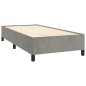 vidaXL Cama box spring con colchón terciopelo gris claro 90x190 cm vidaXL Cama box spring con colchón terciopelo gris claro 90x190 cm