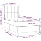 vidaXL Cama box spring con colchón terciopelo gris oscuro 80x200 cm vidaXL Cama box spring con colchón terciopelo gris oscuro 80x200 cm
