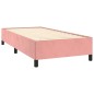 vidaXL Cama box spring con colchón terciopelo rosa 90x200 cm vidaXL Cama box spring con colchón terciopelo rosa 90x200 cm