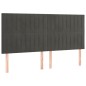 vidaXL Cama box spring con colchón terciopelo gris oscuro 160x200 cm vidaXL Cama box spring con colchón terciopelo gris oscuro 160x200 cm