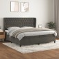 vidaXL Cama box spring con colchón terciopelo gris oscuro 200x200 cm vidaXL Cama box spring con colchón terciopelo gris oscuro 200x200 cm