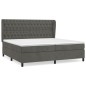 vidaXL Cama box spring con colchón terciopelo gris oscuro 200x200 cm vidaXL Cama box spring con colchón terciopelo gris oscuro 200x200 cm