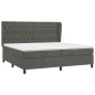 vidaXL Cama box spring con colchón terciopelo gris oscuro 200x200 cm vidaXL Cama box spring con colchón terciopelo gris oscuro 200x200 cm