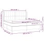vidaXL Cama box spring con colchón terciopelo gris claro 200x200 cm vidaXL Cama box spring con colchón terciopelo gris claro 200x200 cm