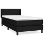 vidaXL Cama box spring con colchón tela negro 100x200 cm vidaXL Cama box spring con colchón tela negro 100x200 cm