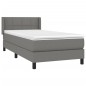 vidaXL Cama box spring con colchón tela gris oscuro 80x200 cm vidaXL Cama box spring con colchón tela gris oscuro 80x200 cm