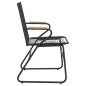 vidaXL Sillas de jardín 2 unidades ratán PVC negro 58x59x85,5 cm vidaXL Sillas de jardín 2 unidades ratán PVC negro 58x59x85,5 cm