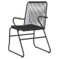 vidaXL Sillas de jardín 2 unidades ratán PVC negro 58x59x85,5 cm vidaXL Sillas de jardín 2 unidades ratán PVC negro 58x59x85,5 cm