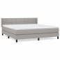 vidaXL Cama box spring con colchón tela gris claro 160x200 cm vidaXL Cama box spring con colchón tela gris claro 160x200 cm