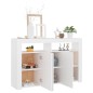 vidaXL Aparador con luces LED blanco 115,5x30x75 cm vidaXL Aparador con luces LED blanco 115,5x30x75 cm
