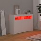 vidaXL Aparador con luces LED blanco 115,5x30x75 cm vidaXL Aparador con luces LED blanco 115,5x30x75 cm