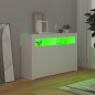 vidaXL Aparador con luces LED blanco 115,5x30x75 cm vidaXL Aparador con luces LED blanco 115,5x30x75 cm
