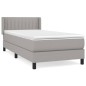 vidaXL Cama box spring con colchón tela gris claro 80x200 cm vidaXL Cama box spring con colchón tela gris claro 80x200 cm
