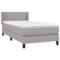 vidaXL Cama box spring con colchón tela gris claro 80x200 cm vidaXL Cama box spring con colchón tela gris claro 80x200 cm