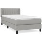 vidaXL Cama box spring con colchón tela gris claro 90x190 cm vidaXL Cama box spring con colchón tela gris claro 90x190 cm