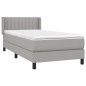 vidaXL Cama box spring con colchón tela gris claro 90x190 cm vidaXL Cama box spring con colchón tela gris claro 90x190 cm