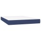 vidaXL Cama box spring con colchón tela azul 140x190 cm vidaXL Cama box spring con colchón tela azul 140x190 cm