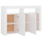 vidaXL Aparador con luces LED blanco 115,5x30x75 cm vidaXL Aparador con luces LED blanco 115,5x30x75 cm