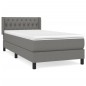 vidaXL Cama box spring con colchón tela gris oscuro 90x200 cm vidaXL Cama box spring con colchón tela gris oscuro 90x200 cm