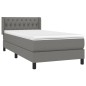 vidaXL Cama box spring con colchón tela gris oscuro 90x200 cm vidaXL Cama box spring con colchón tela gris oscuro 90x200 cm