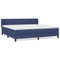 vidaXL Cama box spring con colchón tela azul 200x200 cm vidaXL Cama box spring con colchón tela azul 200x200 cm