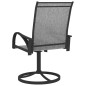 vidaXL Sillas giratorias de jardín 2 uds textilene y acero gris vidaXL Sillas giratorias de jardín 2 uds textilene y acero gris