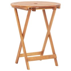 vidaXL Mesa plegable de jardín de madera maciza de acacia 60x75 cm
