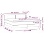 vidaXL Cama box spring con colchón tela marrón oscuro 180x200 cm