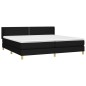vidaXL Cama box spring con colchón tela negro 200x200 cm vidaXL Cama box spring con colchón tela negro 200x200 cm