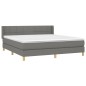 vidaXL Cama box spring con colchón tela gris oscuro 180x200 cm vidaXL Cama box spring con colchón tela gris oscuro 180x200 cm