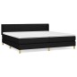 vidaXL Cama box spring con colchón tela negro 200x200 cm vidaXL Cama box spring con colchón tela negro 200x200 cm
