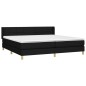 vidaXL Cama box spring con colchón tela negro 200x200 cm vidaXL Cama box spring con colchón tela negro 200x200 cm
