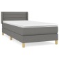 vidaXL Cama box spring con colchón tela gris oscuro 90x200 cm vidaXL Cama box spring con colchón tela gris oscuro 90x200 cm