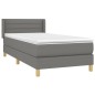vidaXL Cama box spring con colchón tela gris oscuro 90x200 cm vidaXL Cama box spring con colchón tela gris oscuro 90x200 cm