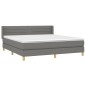 vidaXL Cama box spring con colchón tela gris oscuro 160x200 cm vidaXL Cama box spring con colchón tela gris oscuro 160x200 cm