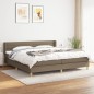 vidaXL Cama box spring con colchón tela gris taupe 200x200 cm vidaXL Cama box spring con colchón tela gris taupe 200x200 cm