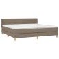 vidaXL Cama box spring con colchón tela gris taupe 200x200 cm vidaXL Cama box spring con colchón tela gris taupe 200x200 cm