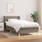 vidaXL Cama box spring con colchón tela gris taupe 100x200 cm vidaXL Cama box spring con colchón tela gris taupe 100x200 cm
