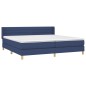 vidaXL Cama box spring con colchón tela azul 200x200 cm vidaXL Cama box spring con colchón tela azul 200x200 cm