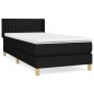 vidaXL Cama box spring con colchón tela negro 100x200 cm vidaXL Cama box spring con colchón tela negro 100x200 cm