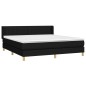 vidaXL Cama box spring con colchón tela negro 180x200 cm vidaXL Cama box spring con colchón tela negro 180x200 cm