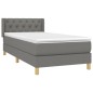 vidaXL Cama box spring con colchón tela gris oscuro 80x200 cm vidaXL Cama box spring con colchón tela gris oscuro 80x200 cm