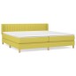 vidaXL Cama box spring con colchón tela verde 200x200 cm vidaXL Cama box spring con colchón tela verde 200x200 cm