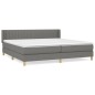 vidaXL Cama box spring con colchón tela gris oscuro 200x200 cm vidaXL Cama box spring con colchón tela gris oscuro 200x200 cm