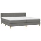 vidaXL Cama box spring con colchón tela gris oscuro 200x200 cm vidaXL Cama box spring con colchón tela gris oscuro 200x200 cm