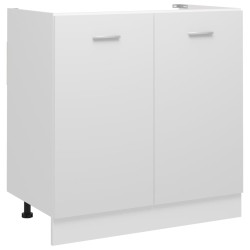 vidaXL Armario bajo fregadero madera ingeniería blanco 80x46x81,5 cm