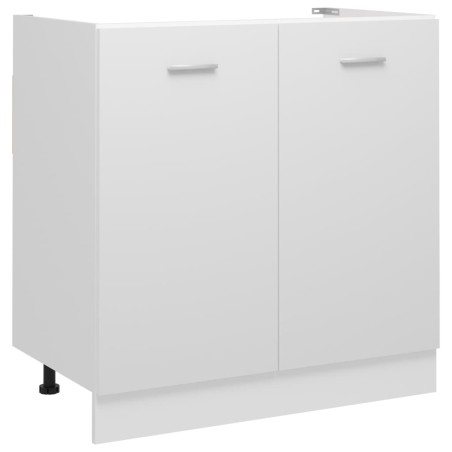 vidaXL Armario bajo fregadero madera ingeniería blanco 80x46x81,5 cm