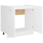 vidaXL Armario bajo fregadero madera ingeniería blanco 80x46x81,5 cm vidaXL Armario bajo fregadero madera ingeniería blanco 80x46x81,5 cm