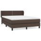 vidaXL Cama box spring con colchón cuero sintético marrón 140x200cm vidaXL Cama box spring con colchón cuero sintético marrón 140x200cm
